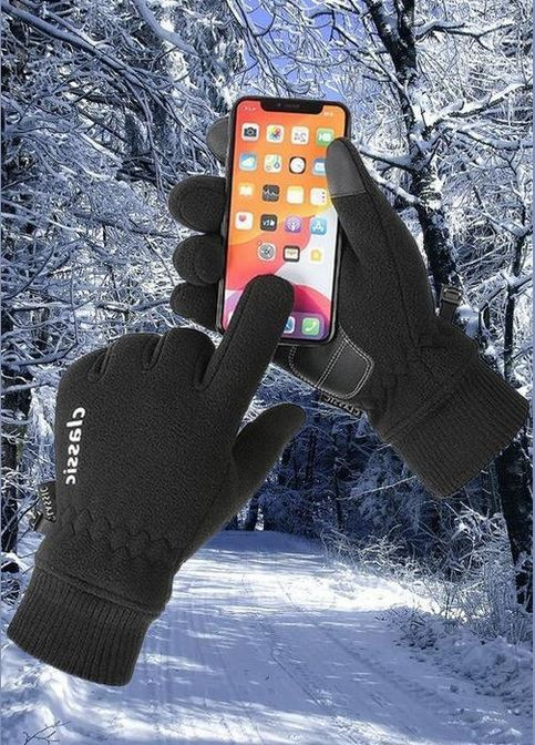 Універсальні зимові рукавички N704. S/7; Сенсор; Водовідштовхувальні. Антиковзні. Фліс. Чорний. Термоперчатки. Storm N_704 (306442725)