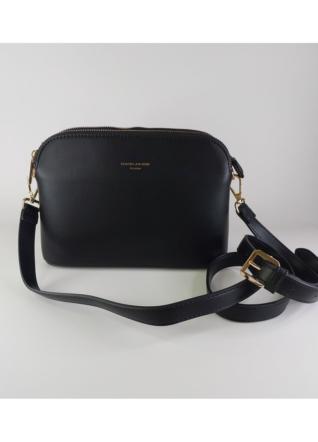 Женская сумка кросс боди на три отделения имела тауп David Jones (354333321)