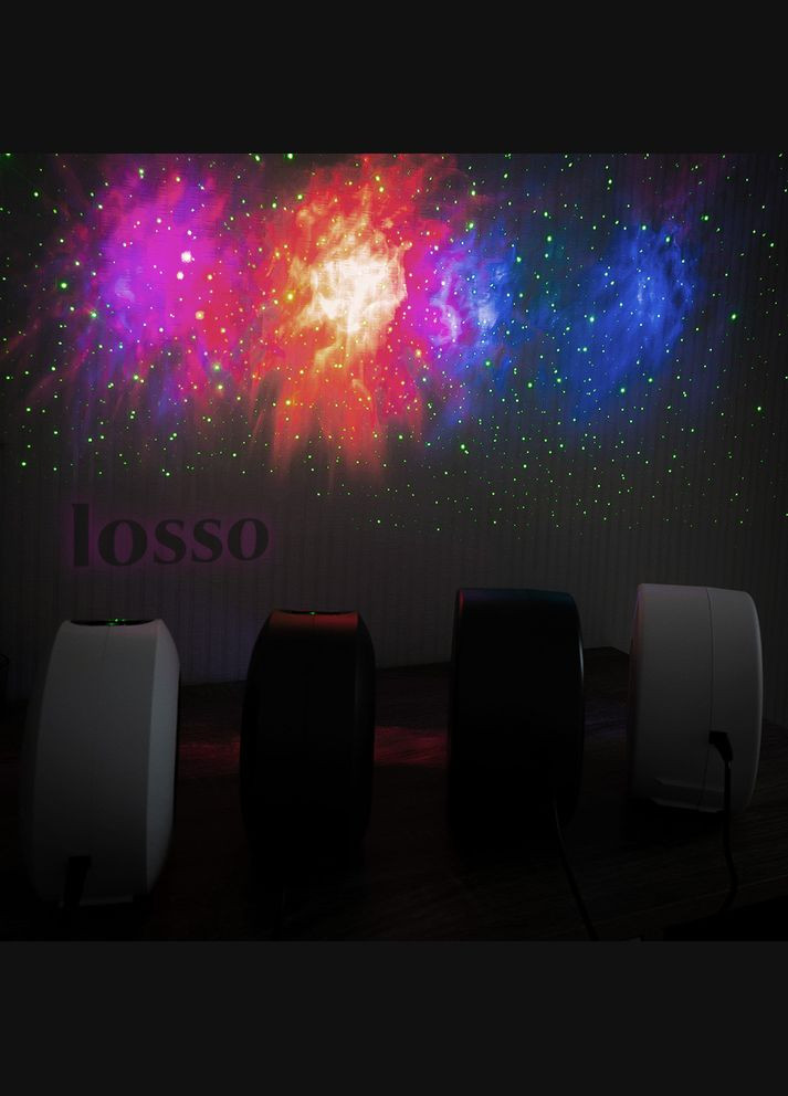Лазерный проектор звездного неба и галактики "Туманность B" белый Losso (327041551)