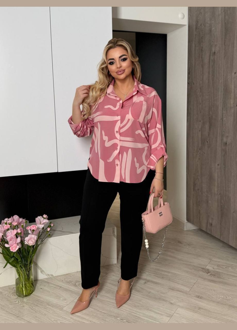 Жіноча сорочка вільного фасону з принтом MonCher (340917124)