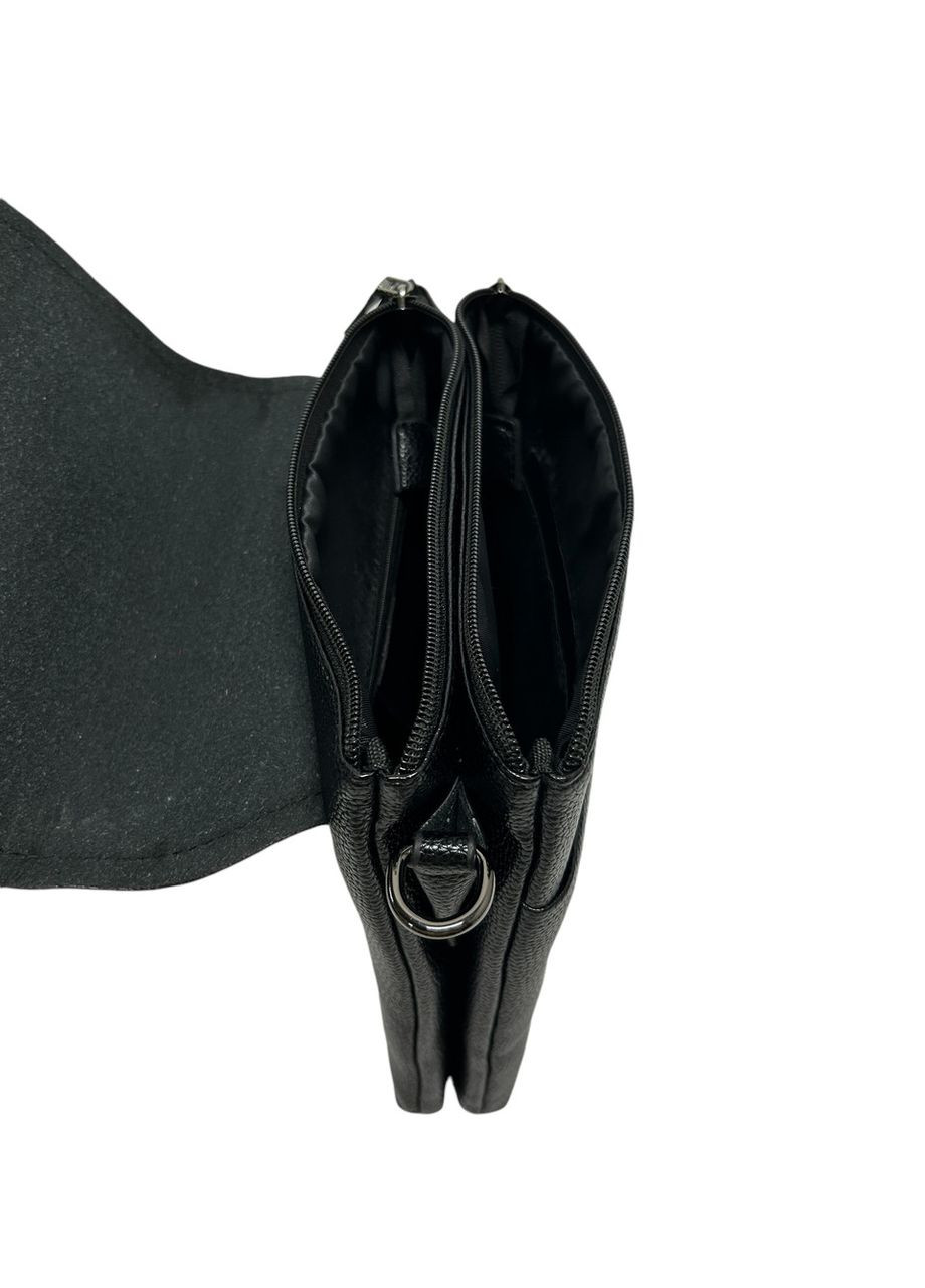 Мужская сумка из эко-кожи P006-5 черная 25х21х4 No Brand (371682607)