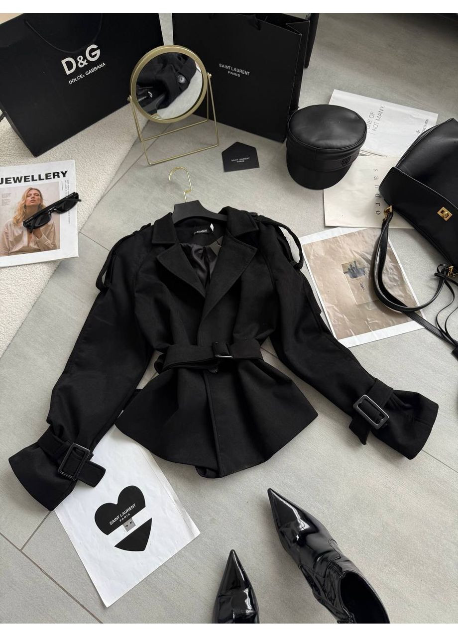 Тренч жіночий із замшу на дайвінгу з підкладкою(заміри в описі) GD/GL Модний простір на гудзиках демісезон (368760716)