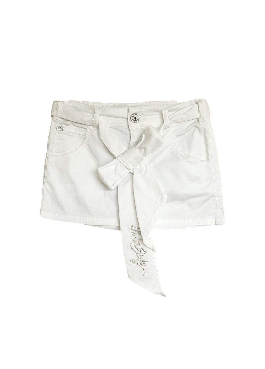 Белая повседневный однотонная юбка Miss Sixty