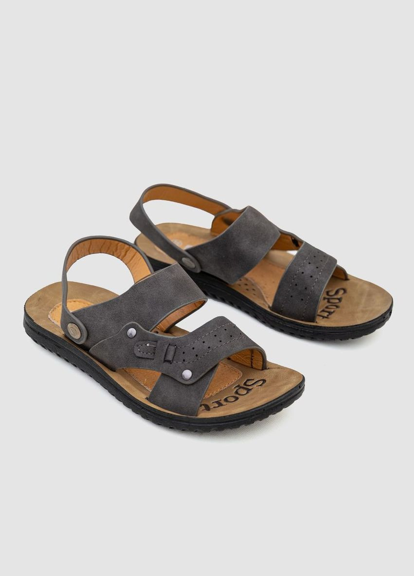 Темно-серые повседневные сандалии детские для мальчика Ager