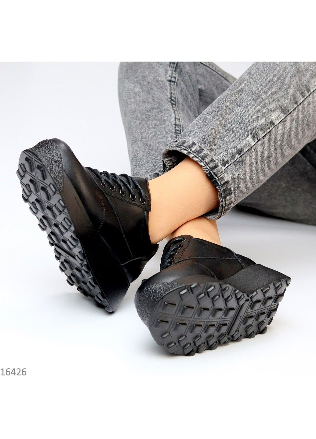 274 Кросовки Кожаные Черные Hengji чёрные демисезоны (317633688)