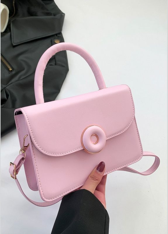 Жіноча сумка 9039 крос-боді рожева No Brand (303323118)