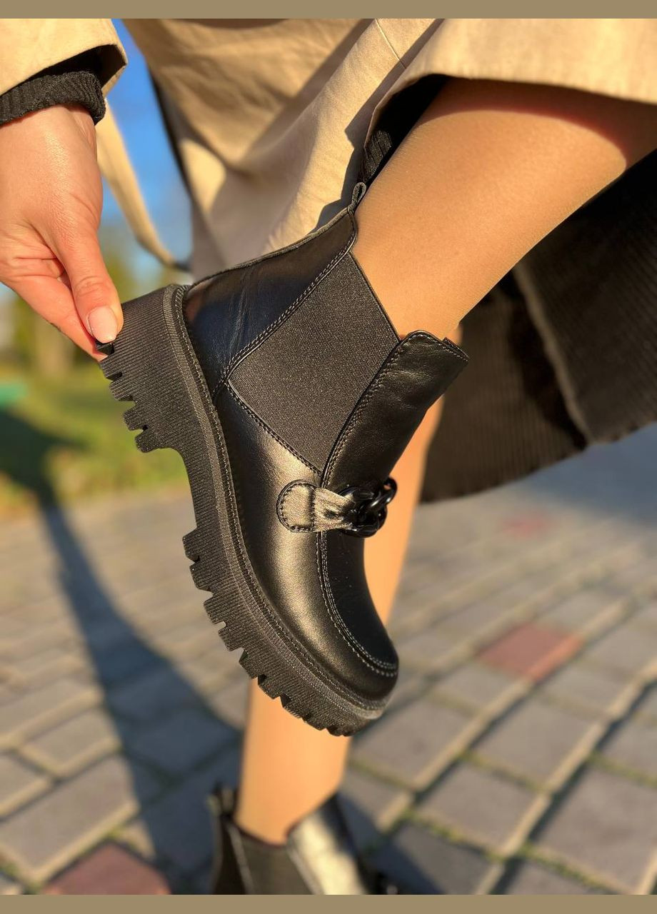 Жіночі черевики челсі з натуральної шкіри (1406) No Brand (313293416)