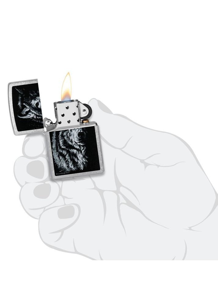 Запальничка Lindsay Kivi Shadow Wolf Design 46149 Zippo (369344070)