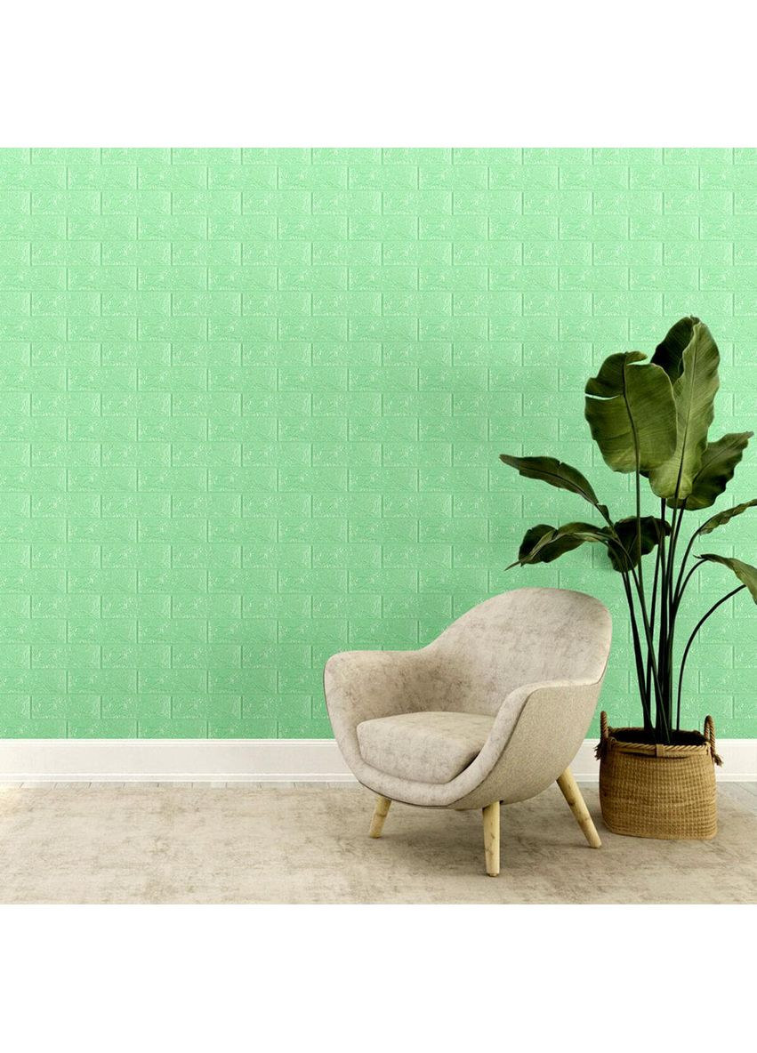 3D панель самоклеюча 700х770х7мм цегла М'ятний (012-7) SW-00000050 Sticker Wall (353967531)