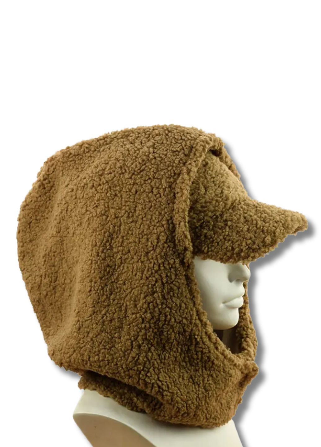 Женский зимний комплект Капор + Кепка - Барашек No Brand Зимовий комплект капор + кепка (355794085)