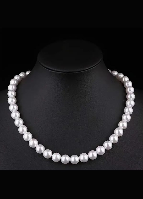 Чокер ожерелье Колье жемчуг 8 мм (имитация) No Brand акрил (333829113)