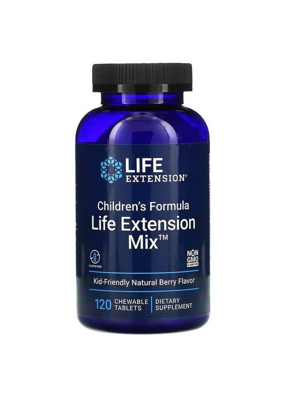 Мультивитамины для детей, Children's Formula Mix,, ягодный вкус, 120 жевательных таблеток Life Extension (362372487)