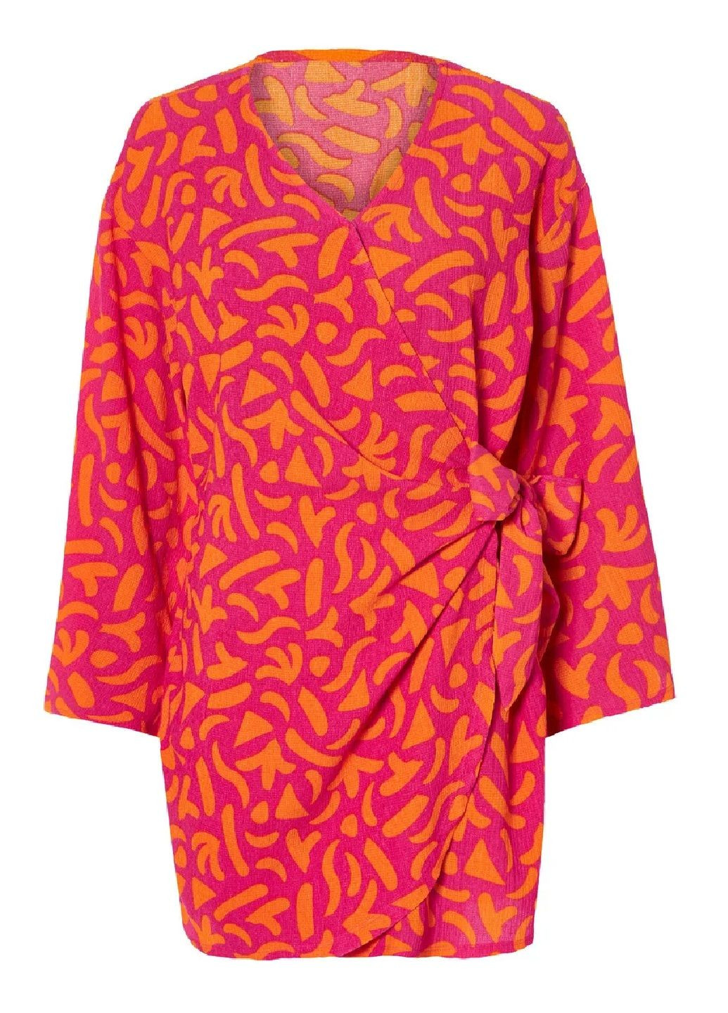 Комбінована повсякденний сукня з запахом на запах Esmara з абстрактним візерунком