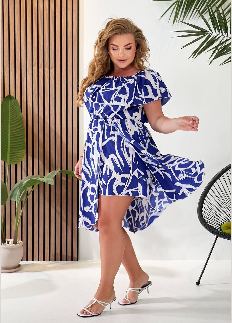 Синя пляжна, повсякденний, кежуал, вечірня жіноча сукня-комбінезон Asi.Store.ua