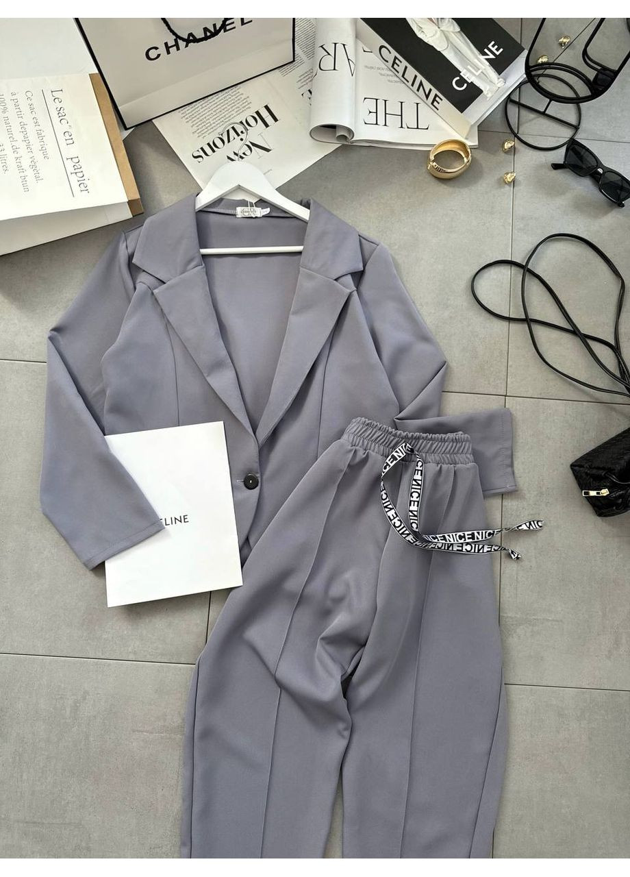 Костюм жіночий (піджак + брюки) — ЗАМІР В ОПИСІ DK/DL Мода без кордонів (370682782)