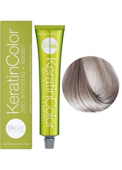 Безаміачна фарба для волосся KeratinColor Hair Cream 9/21 Блонд дуже світлий попелястий фіолетовий, 100 мл (8051566443529) BBcos (393407295)