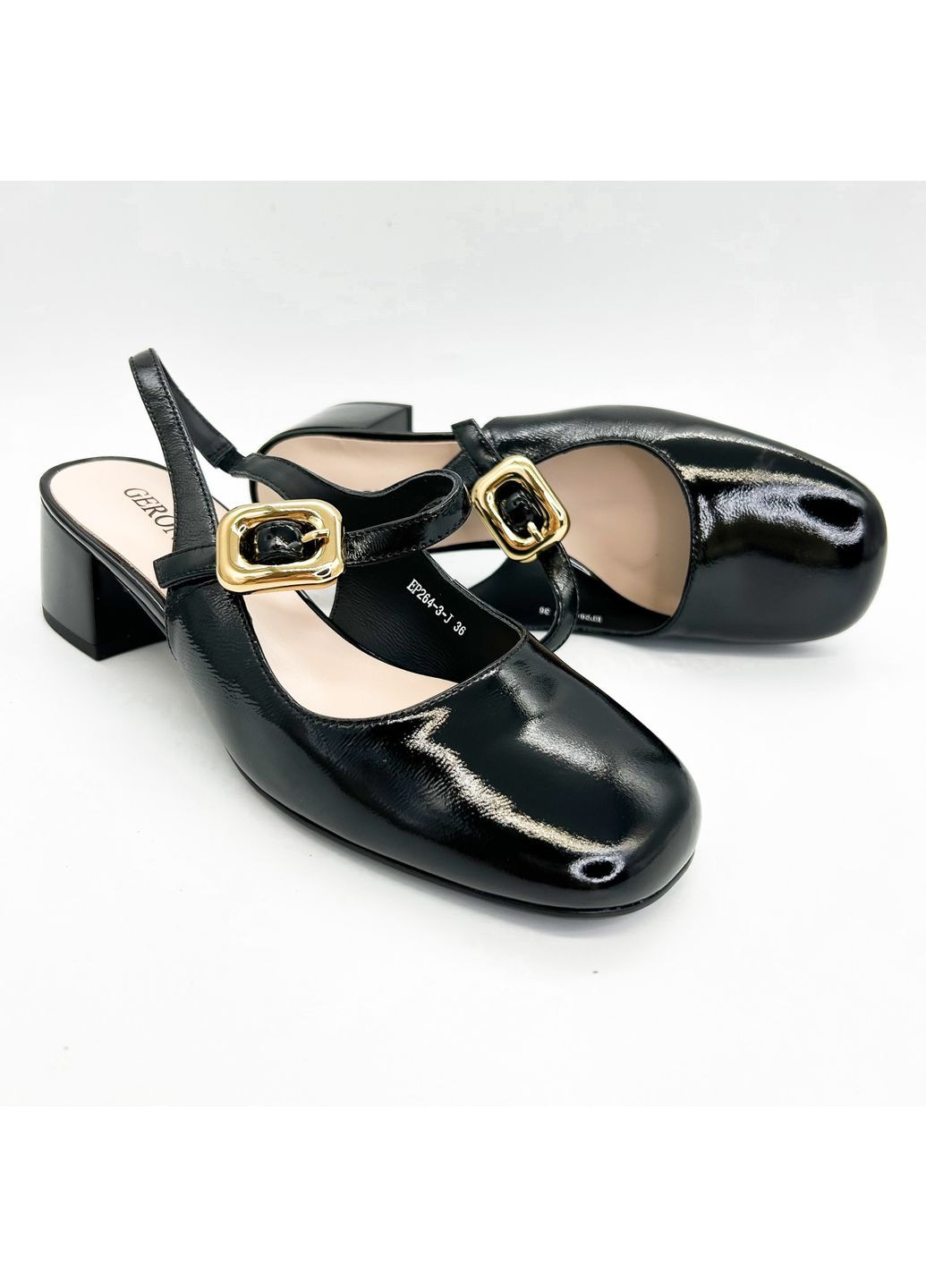 Черные босоножки (р) наплак 0-1-1-ep-264-3-j Geronea с ремешком