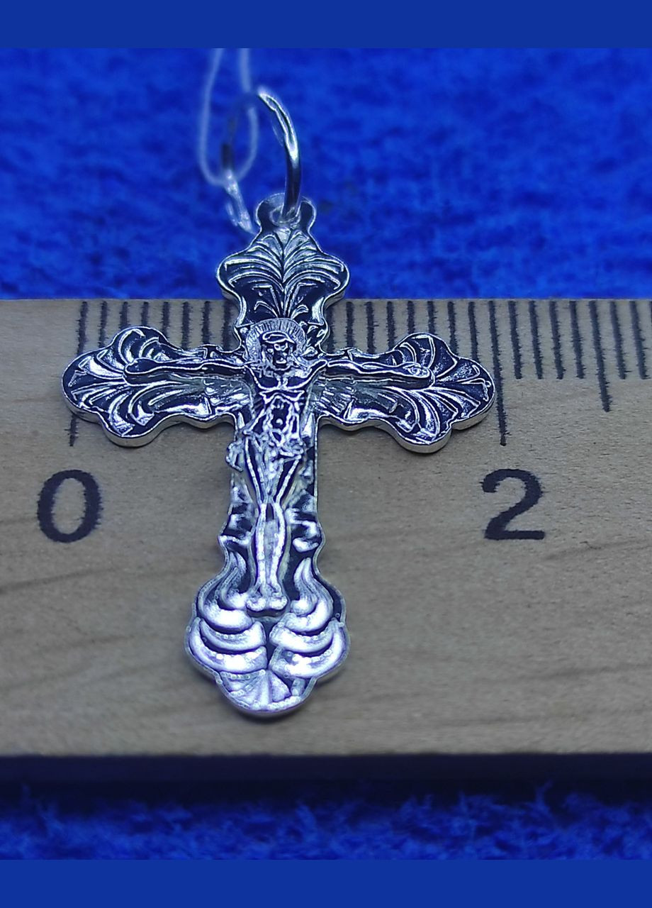 Серебряный крестик 925 проба Shiny 168 No Brand (331145232)