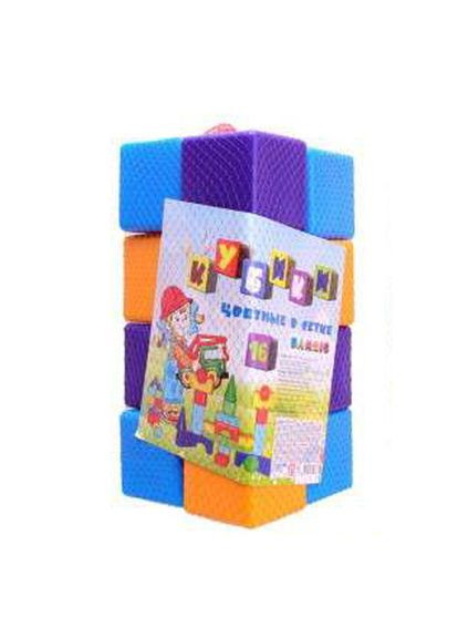 Кубики цветные, набор 12 шт, сетка, детские (111) Bamsic (339402639)