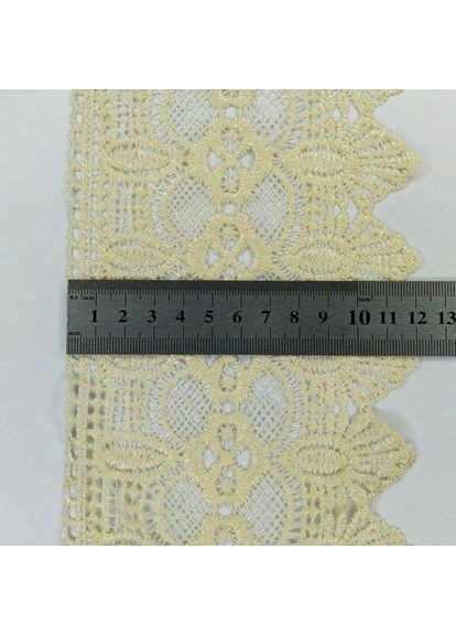 (1 метр) Кружево макраме 12 см цвет - молочный (17М-L0370-1) Plus-plus (352747003)