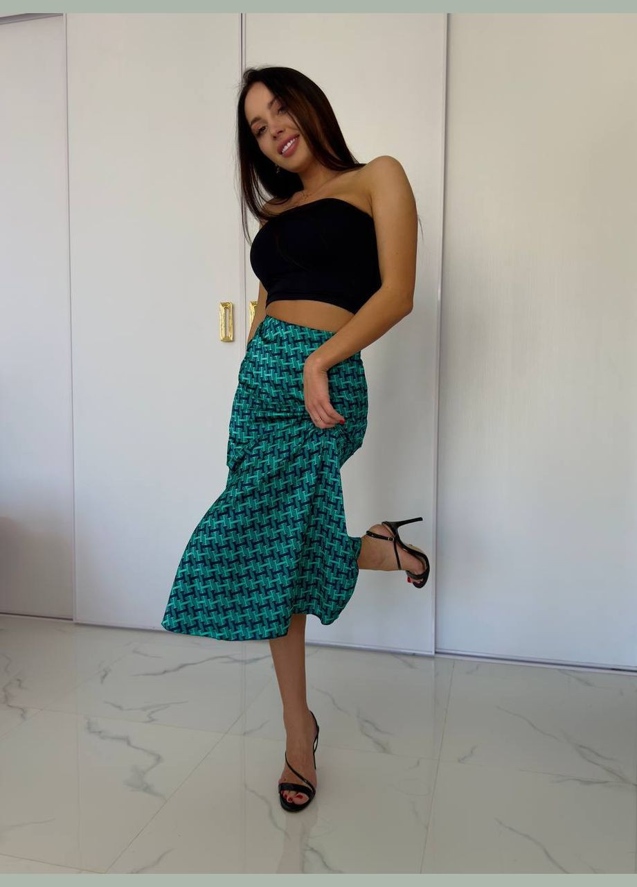 Жіноча темно-бірюза спідниця No Brand (342414880)