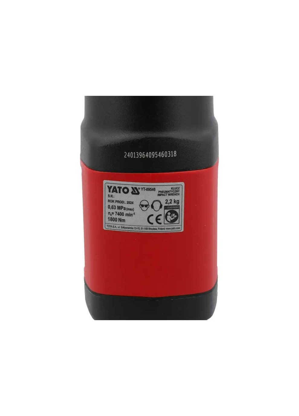 Пневматичний гайковерт 1/2" 1800Нм YT-09546 YATO (353970626)