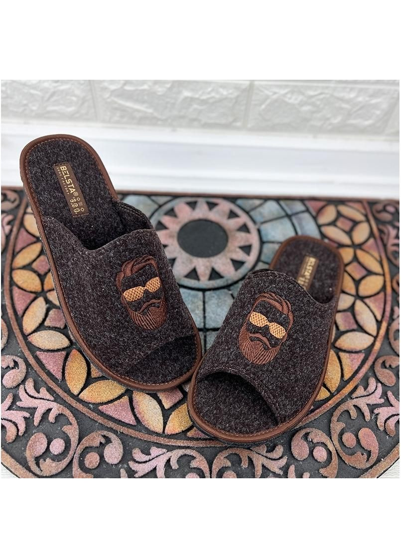 Коричневые чоловiчi кiмнатнi тапочки vs-002202-3 коричневi No Brand