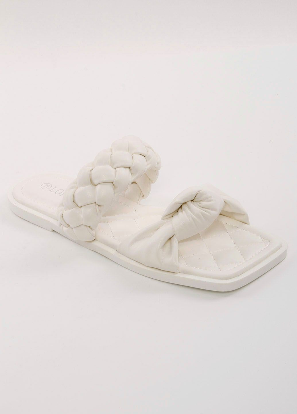 Белые шлепанцы женские 338215 Power