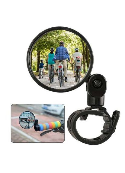 Велосипедне дзеркало заднього виду на кермо 360 °, кругле 8см,, 105787 No Brand DX-002 (371896824)