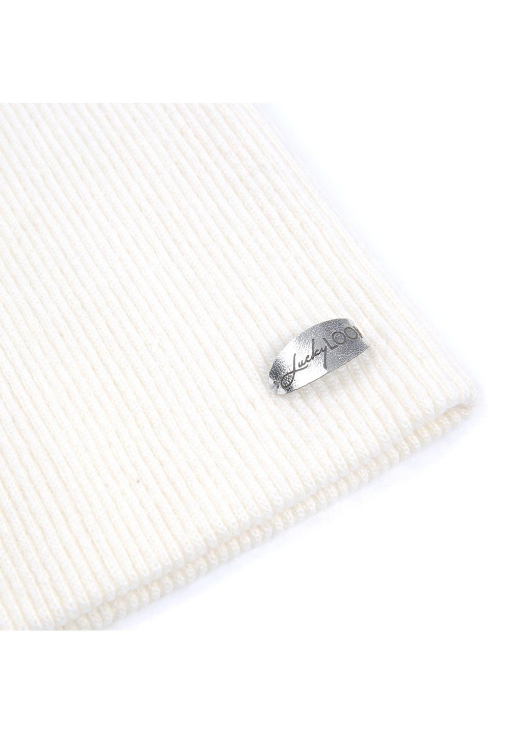 Шапка бини женская шерсть белая МАНА LuckyLOOK 917-620 (361659710)