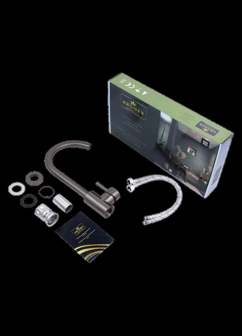 Комплект кухонной мойки KRP Derby – 6050HM PVD (2,5/0,5 мм) Kroner (336935218)