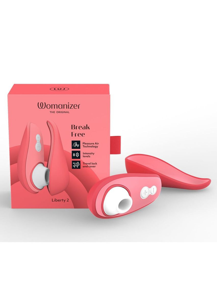 Вакуумный клиторальный стимулятор Liberty 2 Vibrant Rose, 8 режимов, магнитная крышечка - CherryLove Womanizer (366962713)
