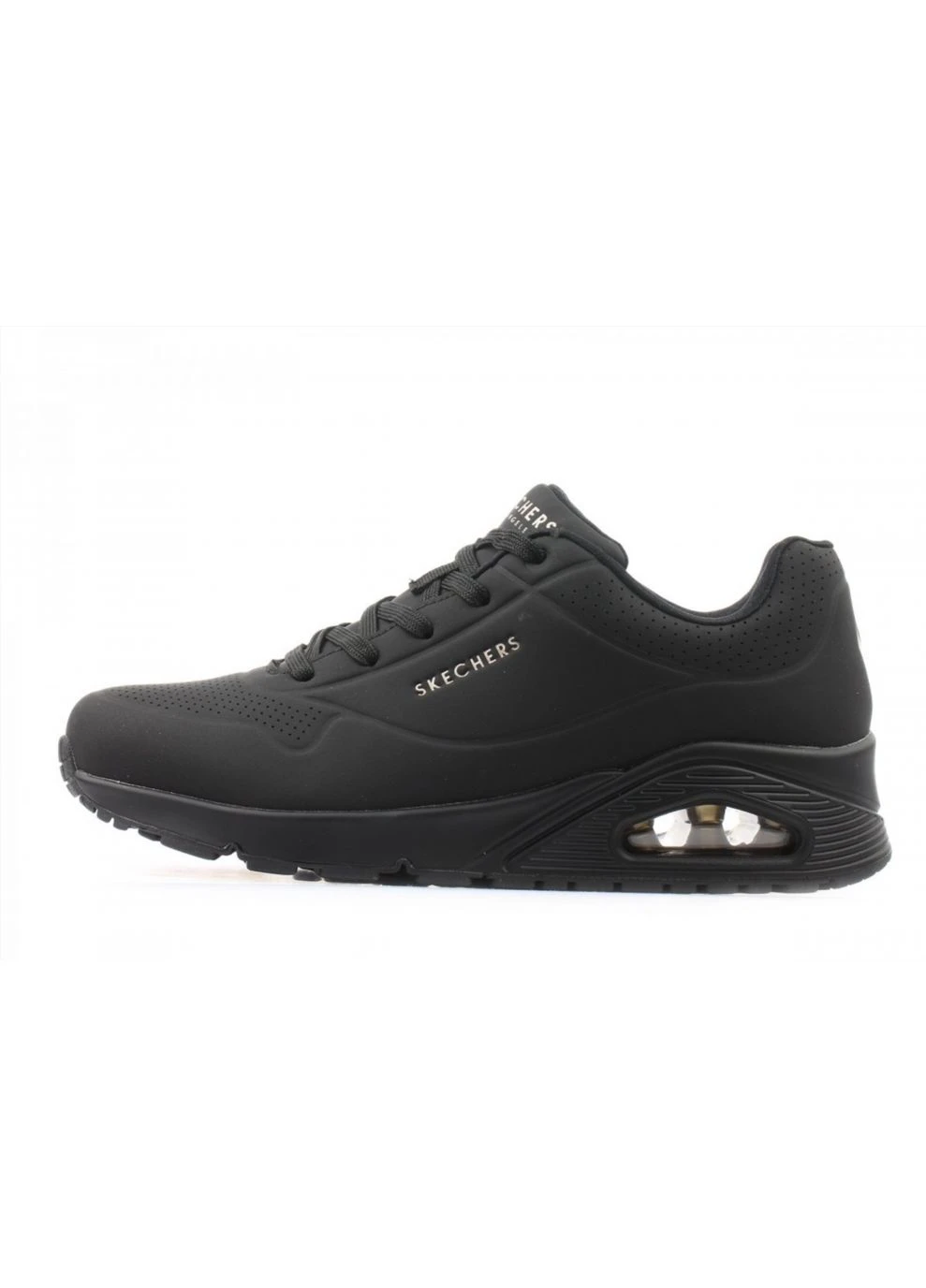Кроссовки Uno-Stand On Air Black 73690-BBK Skechers чёрные всесезоны (398010285)