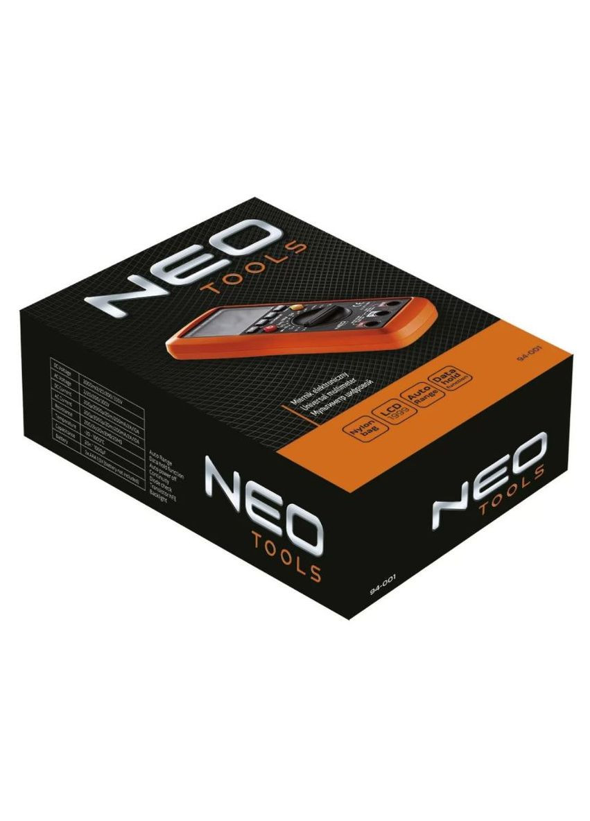 Мультиметр (158x75x35 мм) цифровий (25247) Neo Tools (326600052)