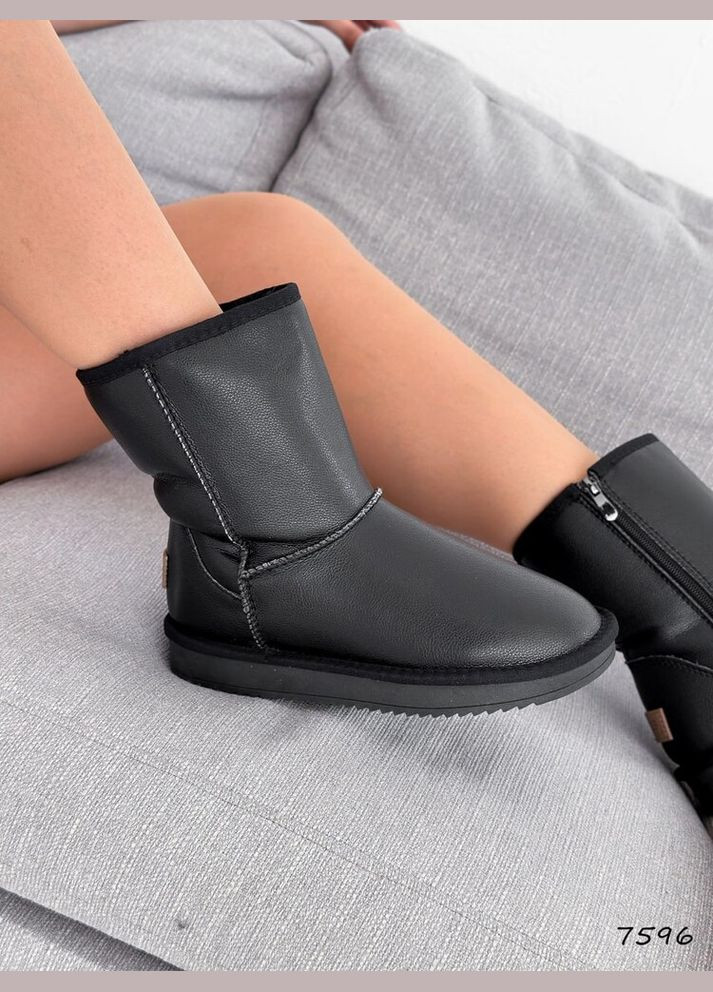 Кожаные угги с замком, зимние сапожки, зимние сапоги ITTS (302388757)