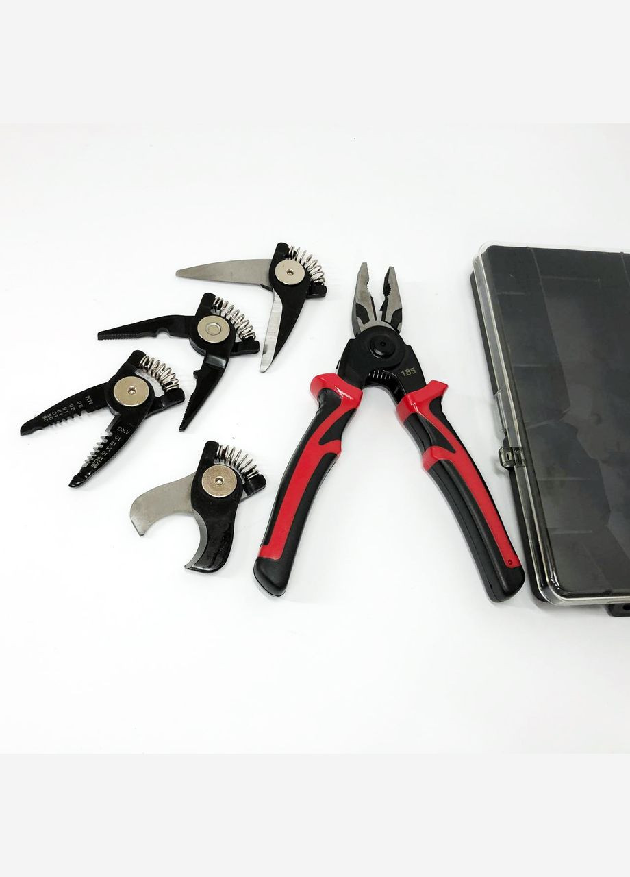 Многофункциональный набор быстросменных инструментов 5 в 1 (плоскогубцы, зачистка изоляции, обжимные щипцы) No Brand (366238843)