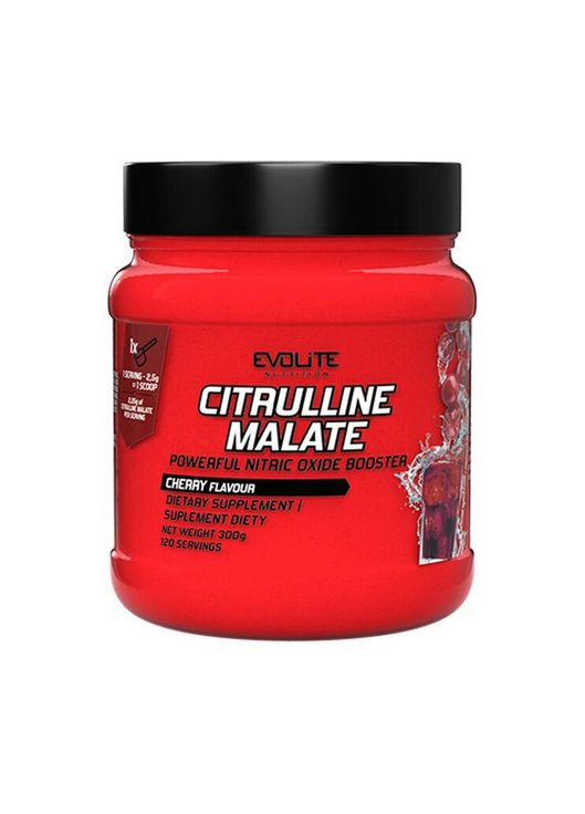 Аминокислота Citrulline Malate, 300 грамм Вишня Evolite Nutrition (322208732)