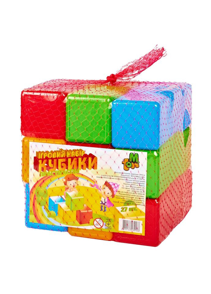 Ігровий набір кольорових кубиків, 27 шт. Mtoys (365801904)