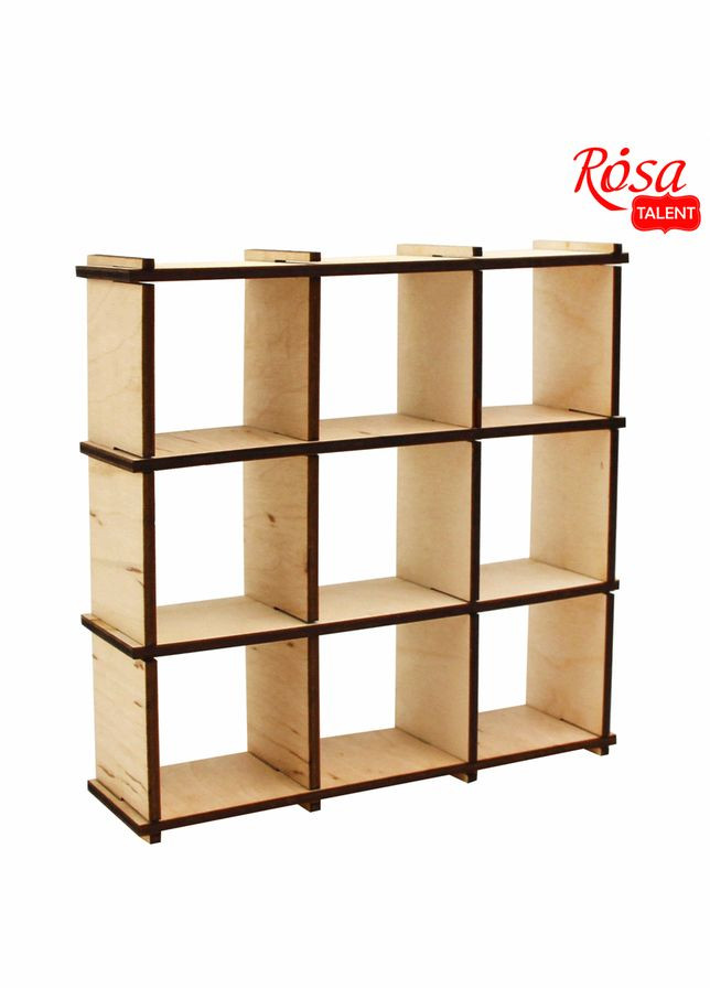 Кукольная мебель, „Стеллаж“ 2, модерн, фанера, 14,4х4х14,4см, TALENT Rosa (340460292)