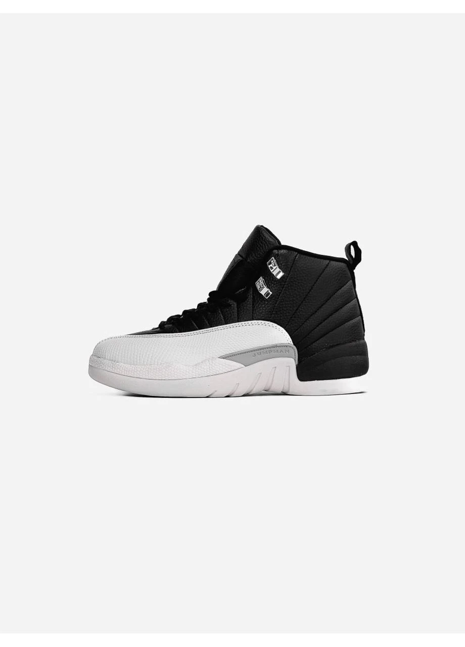 Цветные всесезонные кроссовки air 12 retro playoffs black/white No Brand