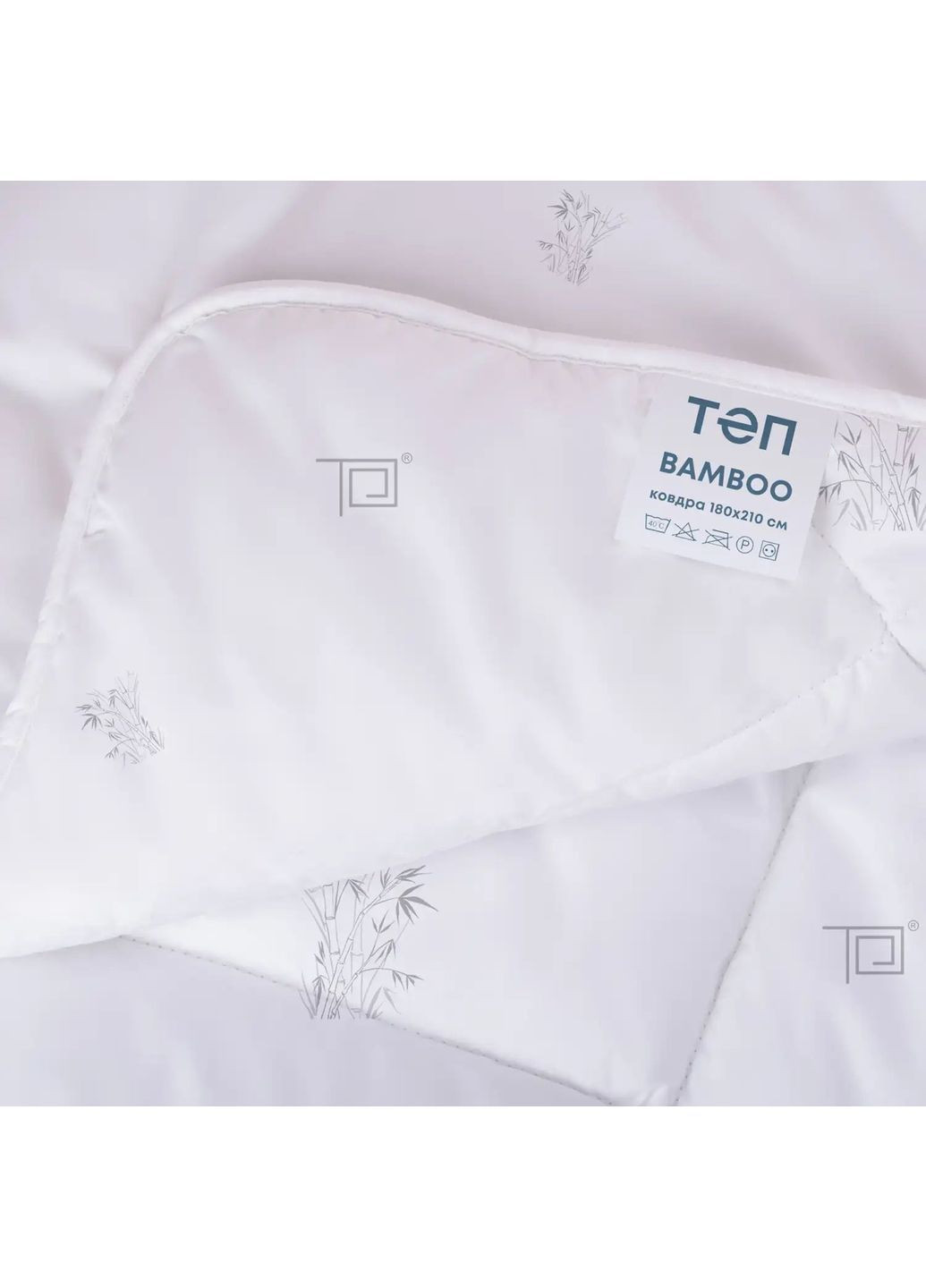Всесезонна полуторна ковдра з бамбуковим волокном 150*210 см, 350 гр/м2 гіпоалергенна Біла (11850150210) ТЕП (362537681)