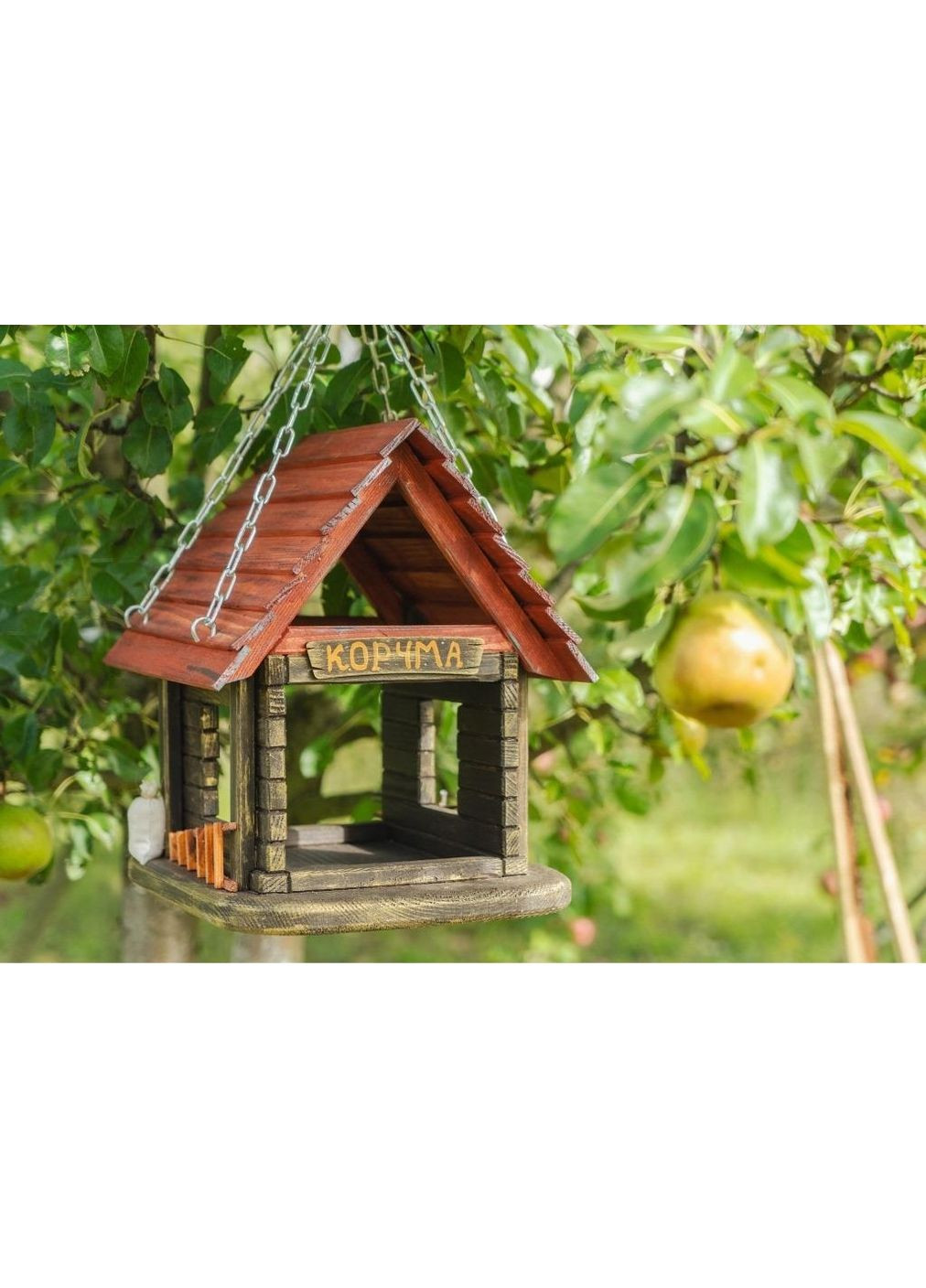 Годівничка для птахів підвісна дерев'яна XRMASTER Корчма No Brand (361855787)