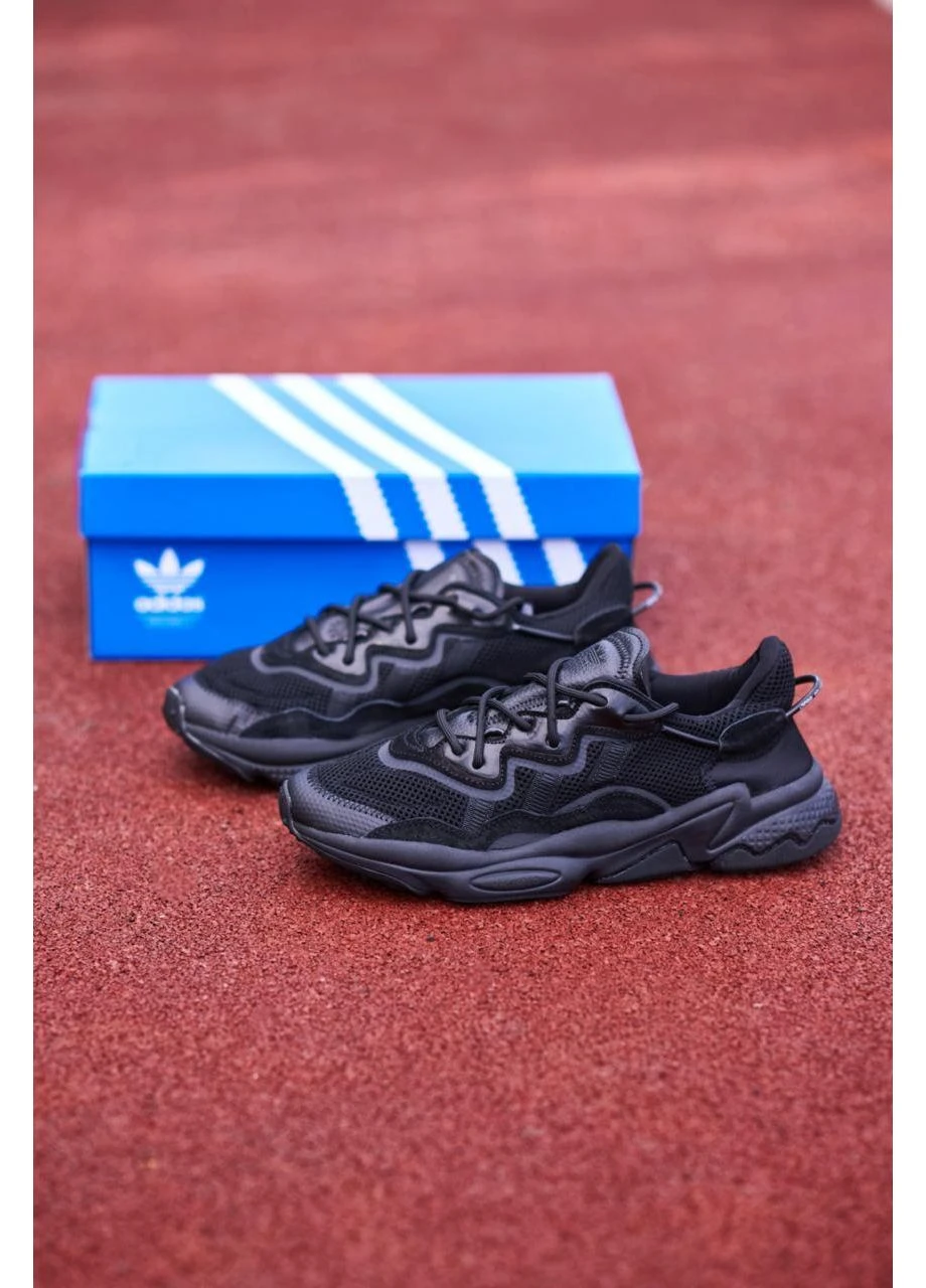 Чорні кросівки чоловічі adidas ozweego adiprene black адідас озвіго чорні демісезон No Brand