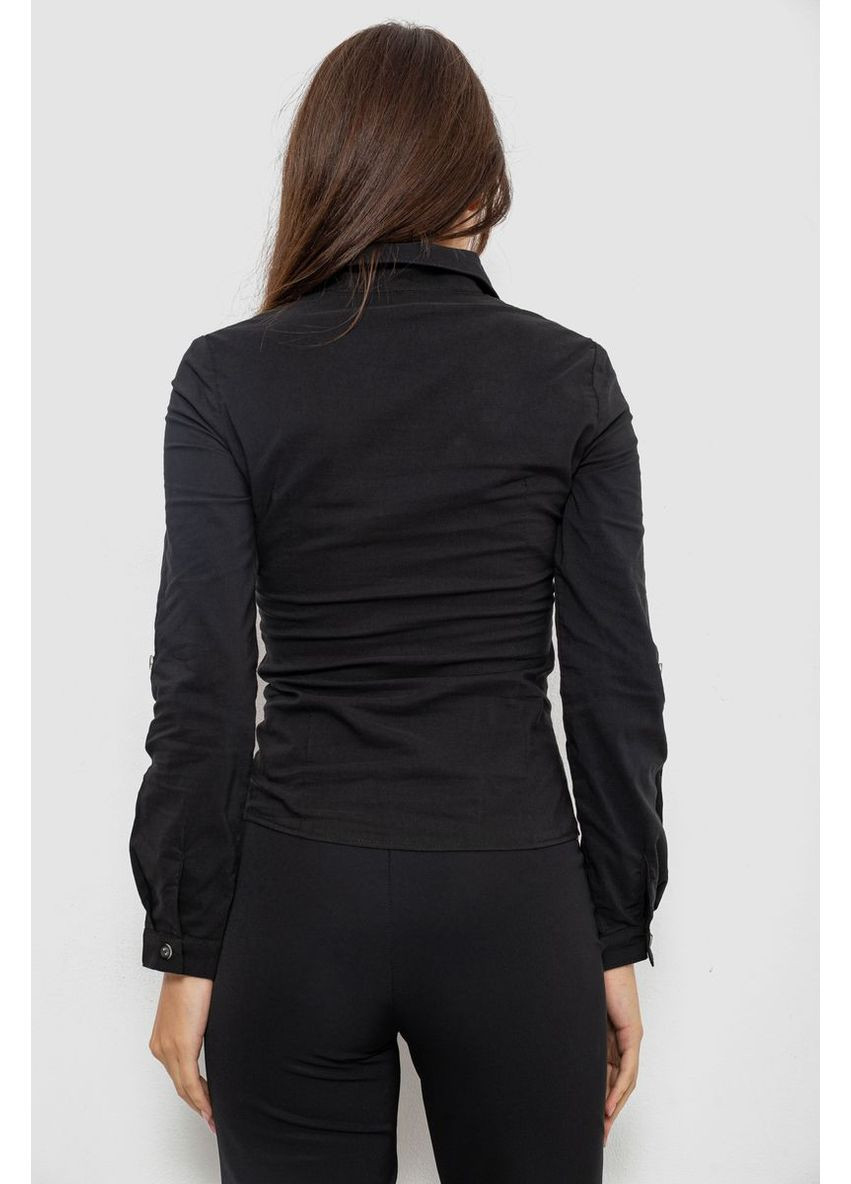 Сорочка жіноча однотонна, колір чорний, 230R068 Ager (365867347)