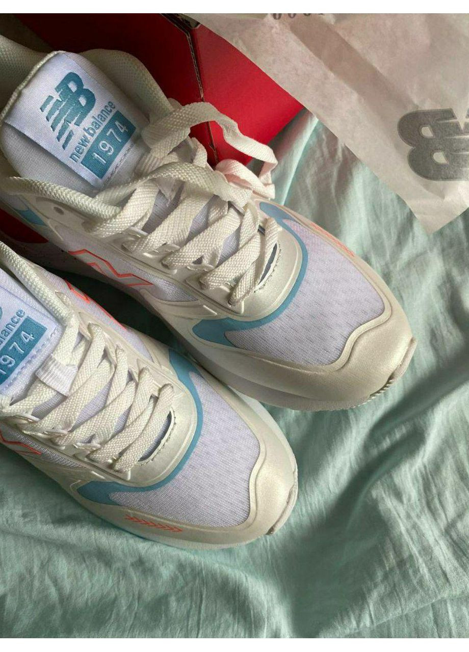 Білі Осінні кросівки чоловічі new balance 1974 beige red нью беланс 1974 No Brand