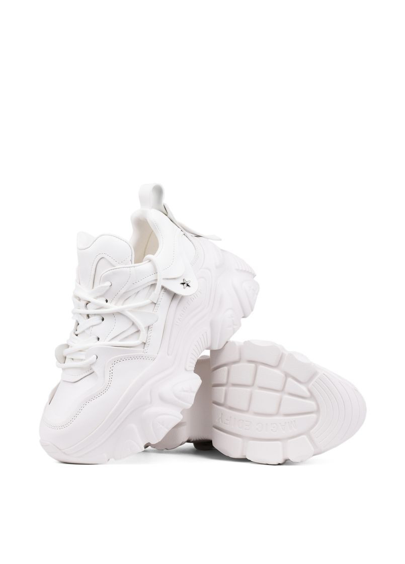 Белые всесезонные женские кроссовки 2315d-8 белая кожа MIRATON