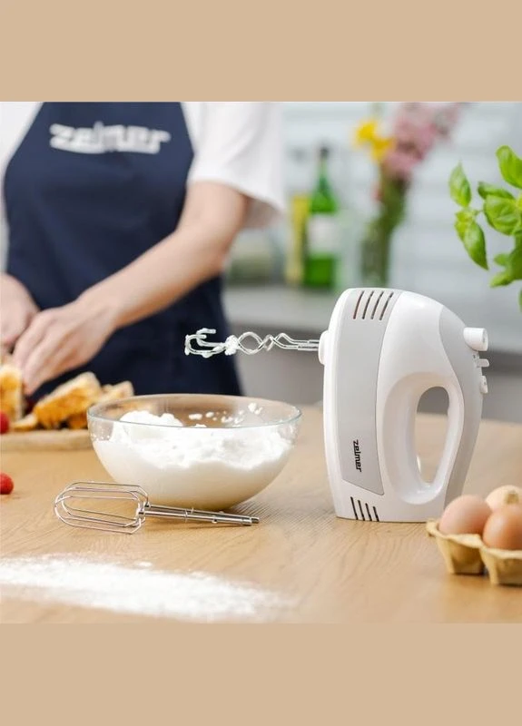 Миксер ручной с венчиками и крюками для теста 700 Вт ZHM2450 Zelmer (302520290)