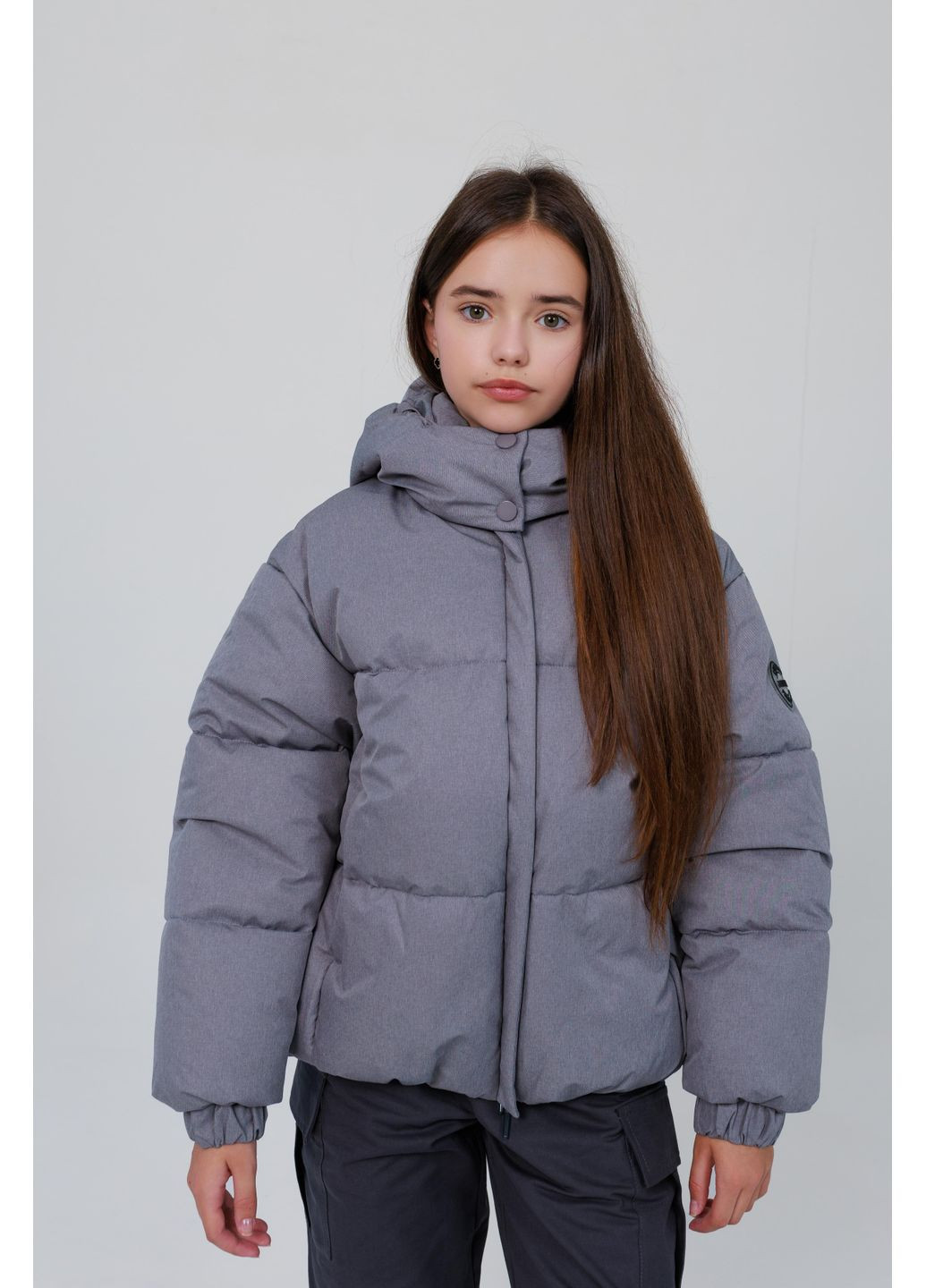 Комбінована зимня куртка сірий Cvetkov Ванесса