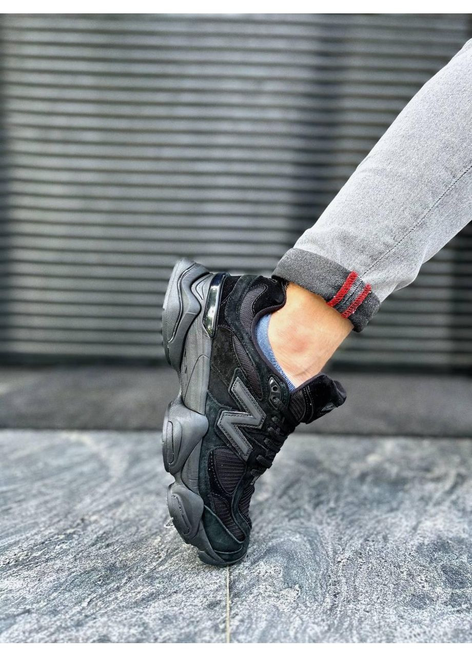 Черные зимние кроссовки мужские new balance 9060 mono black нью беланс 9060 No Brand