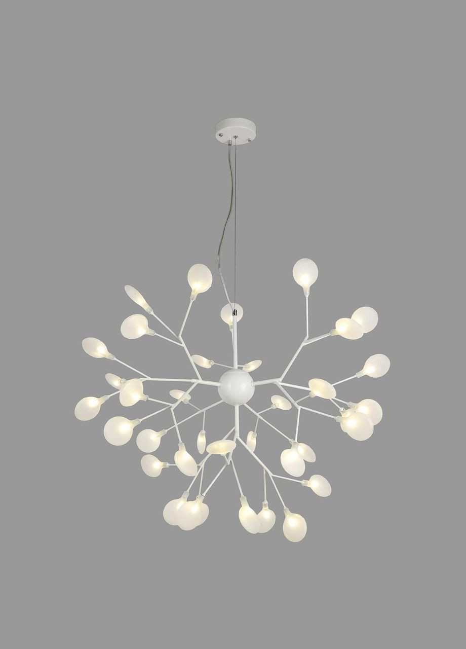 Біла люстра з білими пелюстками на 36 ламп Petals (918-LP262-36 WH+WH) No Brand (370069966)